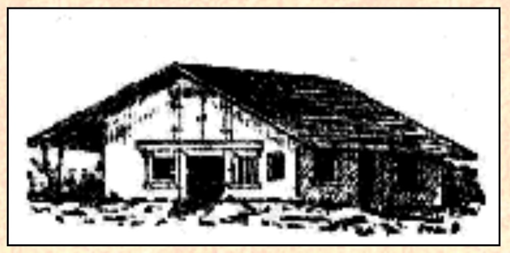 Dibujo de la tienda cooperativa de la colonia.